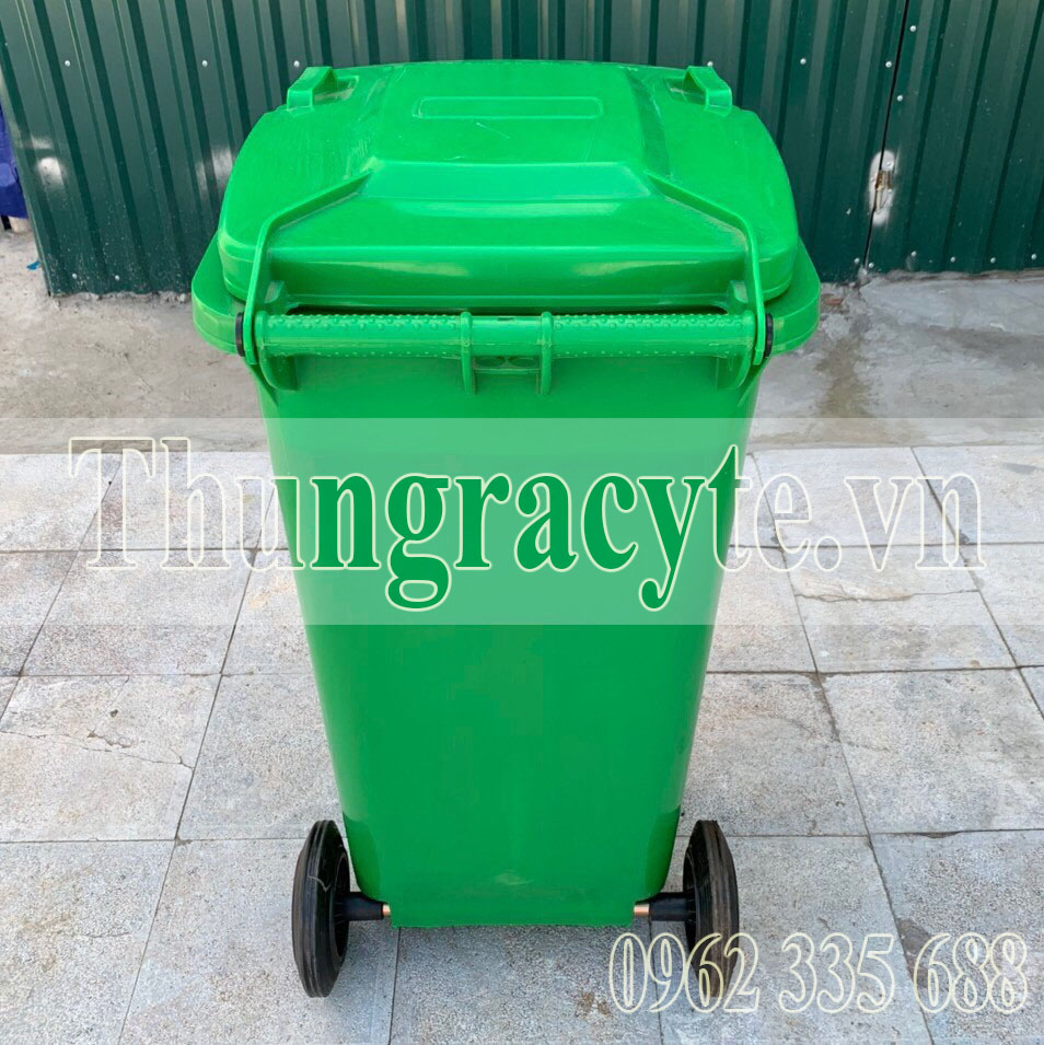 Thùng rác 120L có bánh xe dễ dàng di chuyển