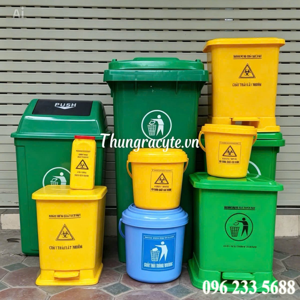 Thùng rác y tế nhiều dung tích