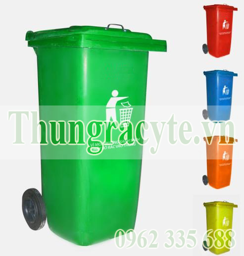 Thùng rác công cộng 120 lít – Giải pháp vệ sinh đô thị hiệu quả