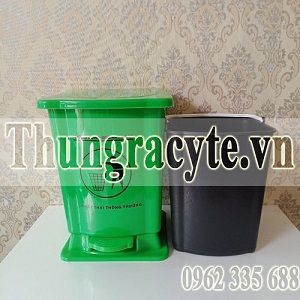 Thùng Rác Y Tế Màu Xanh